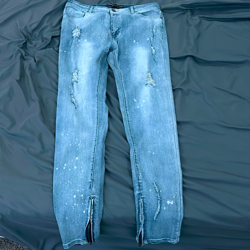 Cool and vibrant blue jeans